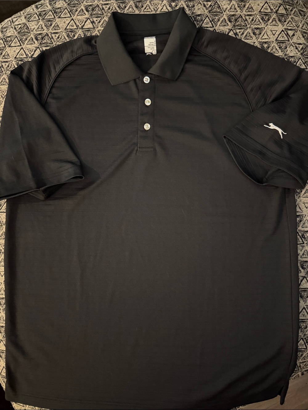 Puma Men's Black Short-Sleeve Polo